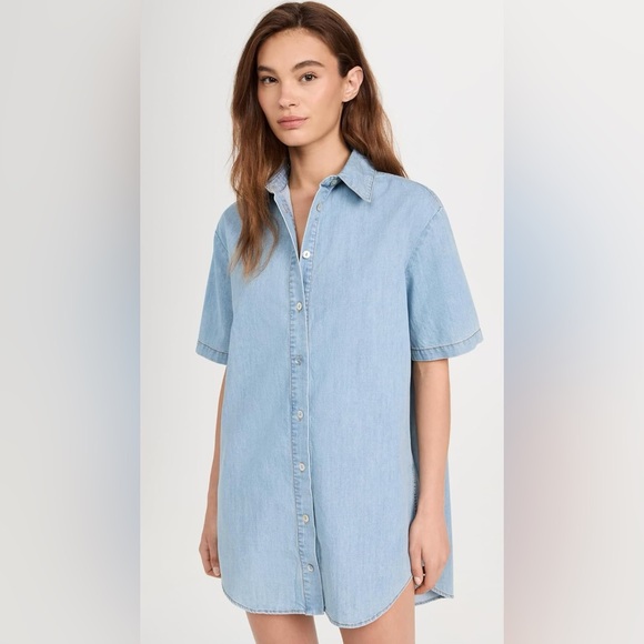 o.p.t Chance Dress in midwash denim XS - Picture 1 of 6